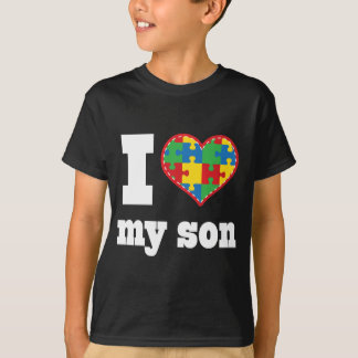 I Heart My Son Autism Puzzle Piece T-Shirt