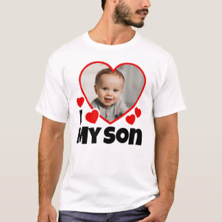 I Heart My Son Personalized Photo Light T-Shirt