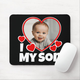 I Heart My Son Personalized Photo Mouse Pad