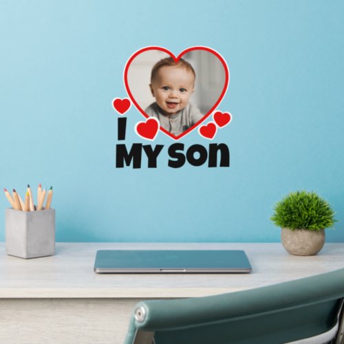 I Heart My Son Personalized Photo Wall Decal