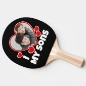 I Heart My Sons Personalized Photo Ping Pong Paddle (Side)