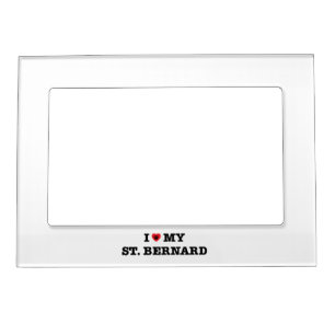 I Heart My St Bernard Magnetic Frame