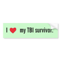 I [heart] my TBI survivor bumper sticker