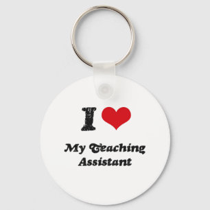 I heart My Teaching Assistant Keychain