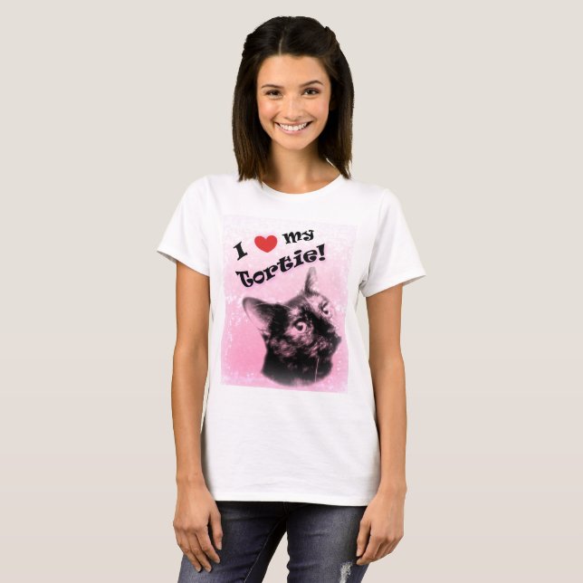 I Heart My Tortie T-Shirt (Front Full)