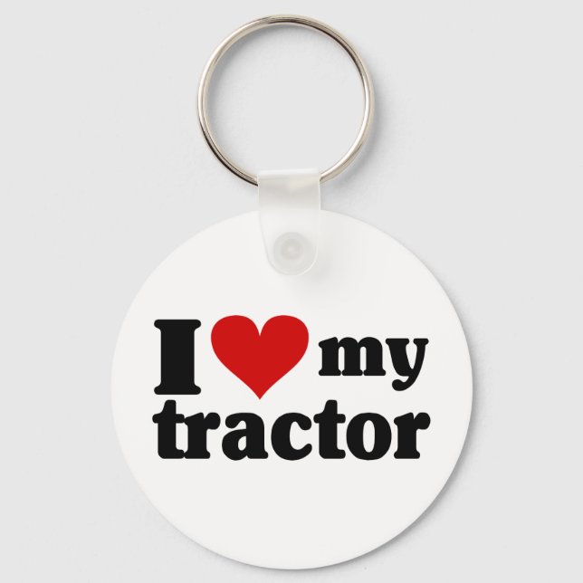I Heart My Tractor Keychain (Front)