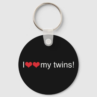 I Heart My Twins Keychain