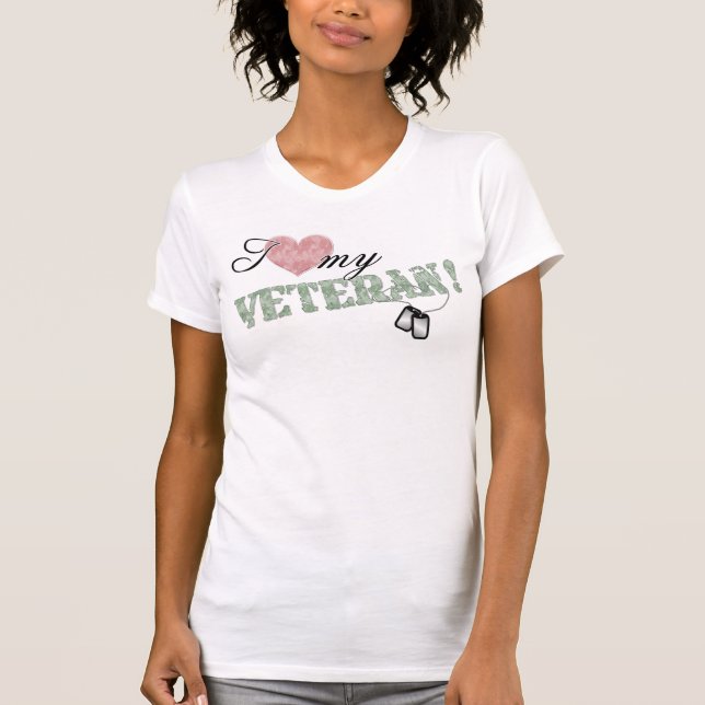 I Heart My Veteran! T-Shirt (Front)