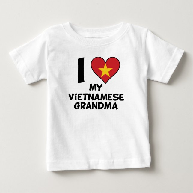 I Heart My Vietnamese Grandma Baby T-Shirt (Front)