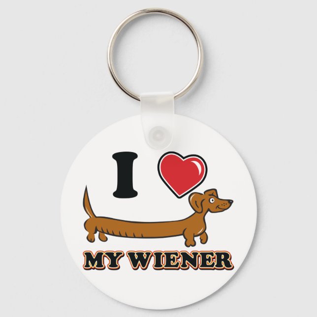 I-HEART-MY-Weiner Keychain (Front)