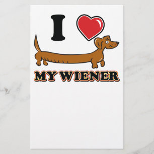 I-HEART-MY-WEINER STATIONERY
