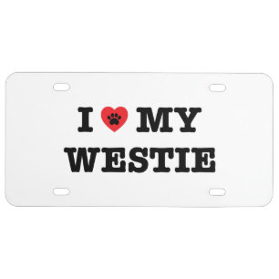 I Heart My Westie License Plate