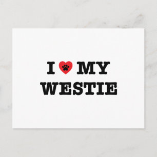 I Heart My Westie Postcard