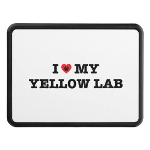 I Heart My Yellow Lab Trailer Hitch Cover