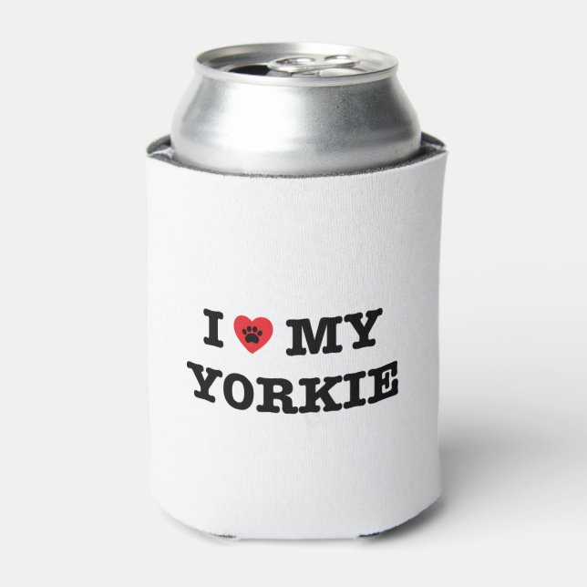 I Heart My Yorkie Can Cooler (Can Front)