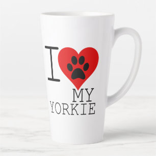 I HEART MY YORKIE LATTE MUG