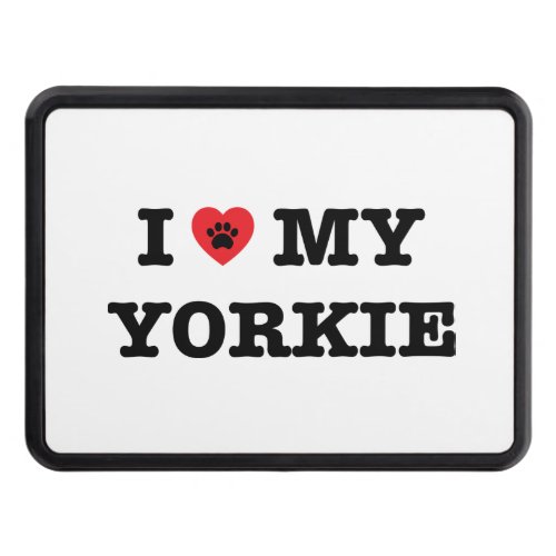 I Heart My Yorkie Trailer Hitch Cover