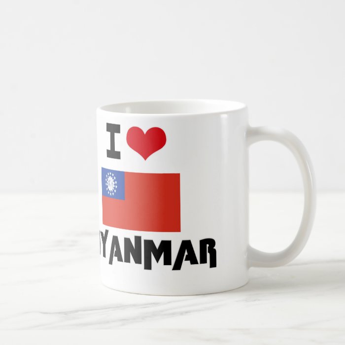 I HEART MYANMAR COFFEE MUGS