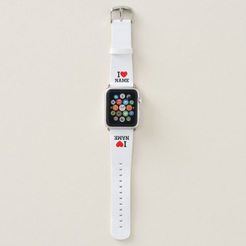 I Heart Name Apple Watch Band
