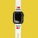 I Heart Name Apple Watch Band<br><div class="desc">Write your desired Name or Text on the name Section.</div>
