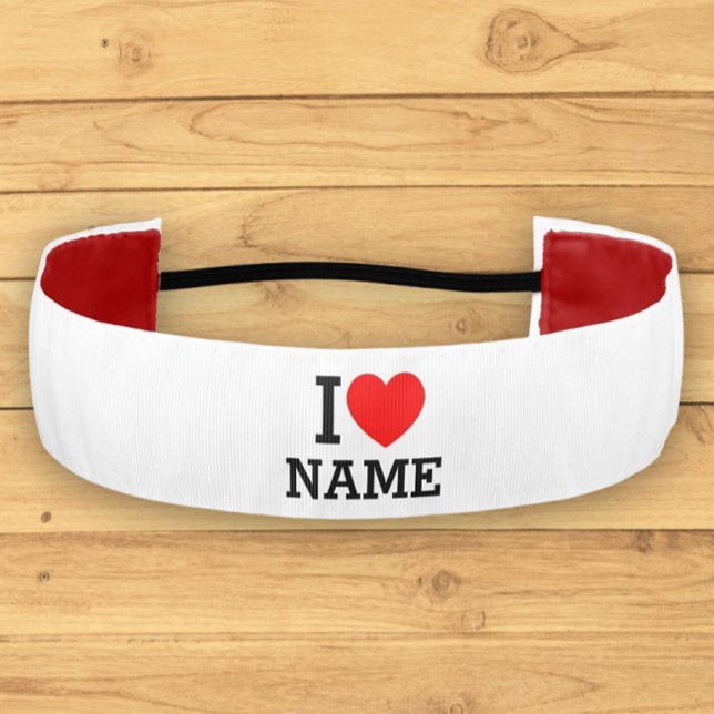 I Heart Name Athletic Headband (Creator Uploaded)