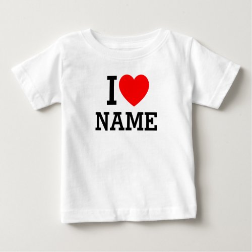I Heart Name Baby T_Shirt