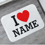 I Heart Name Bath Mat<br><div class="desc">Write your desired Name or Text on the name Section.</div>