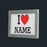 I Heart Name Belt Buckle<br><div class="desc">Write your desired Name or Text on the name Section.</div>