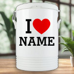 I Heart Name Beverage Cooler<br><div class="desc">Write your desired Name or Text on the name Section.</div>