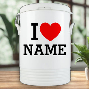 I Heart Name Beverage Cooler