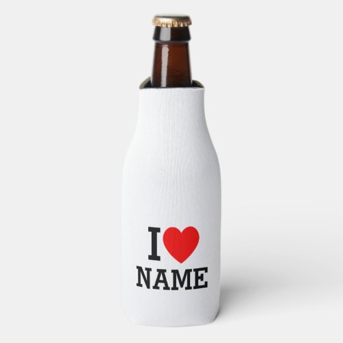 I Heart Name Bottle Cooler