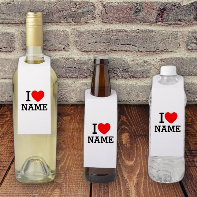 I Heart Name Bottle Hanger Tag (Creator Uploaded)