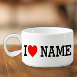 I Heart Name Bowl<br><div class="desc">Write your desired Name or Text on the name Section.</div>