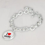 I Heart Name Bracelet<br><div class="desc">Write your desired Name or Text on the name Section.</div>