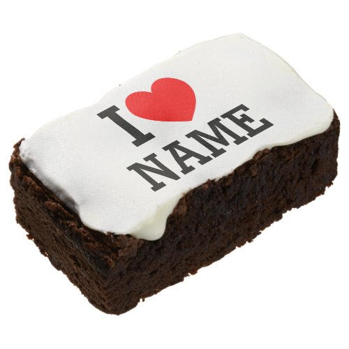 I Heart Name Brownie