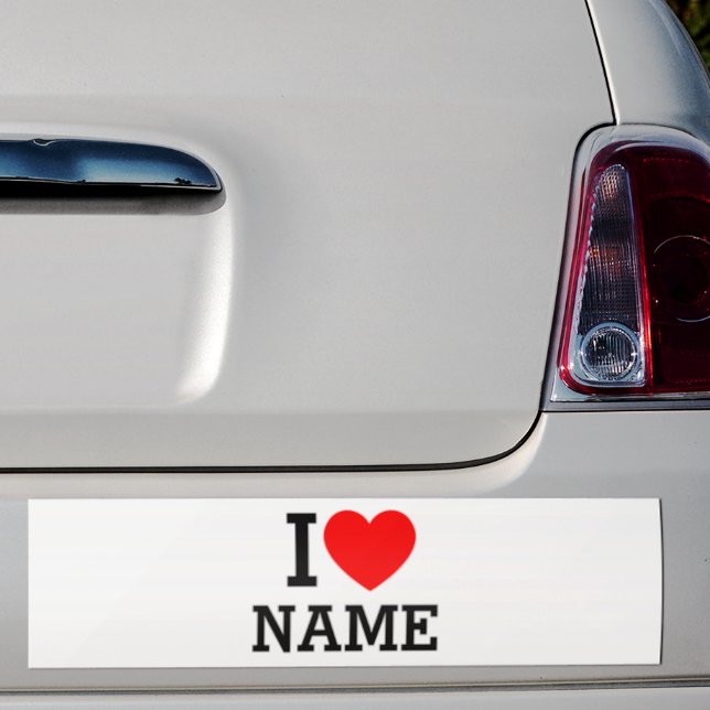 I Heart Name Bumper Sticker (Creator Uploaded)