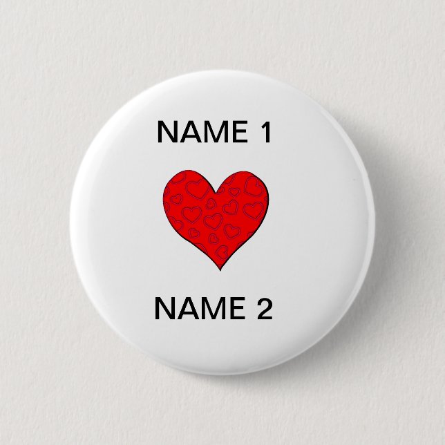 I Heart Name Button (Front)