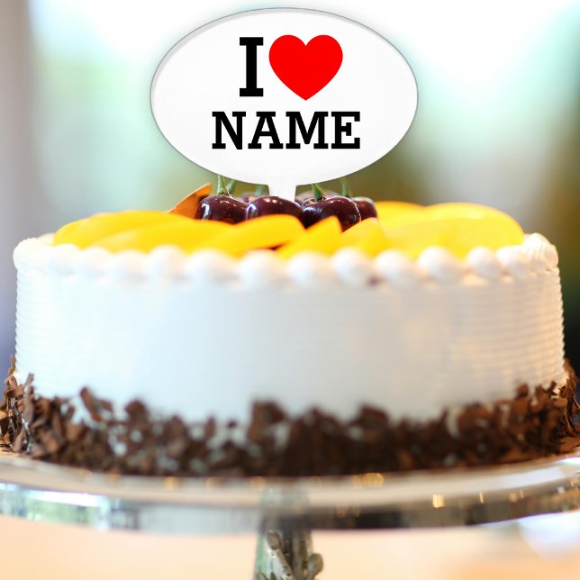 I Heart Name Cake Topper (Creator Uploaded)