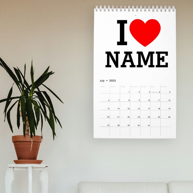 I Heart Name Calendar (Creator Uploaded)