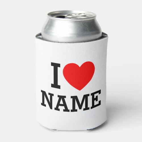 I Heart Name Can Cooler