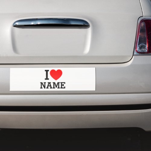 I Heart Name Car Magnet