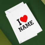 I Heart Name Cards<br><div class="desc">Write your desired Name or Text on the name Section.</div>