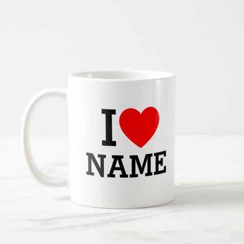 I Heart Name Coffee Mug