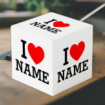 I Heart Name Cube<br><div class="desc">Write your desired Name or Text on the name Section.</div>
