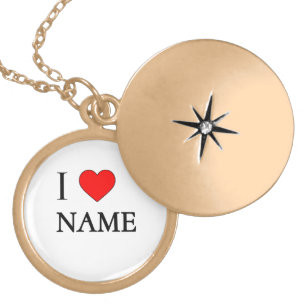 I heart Name (customisable) Gold Plated Necklace