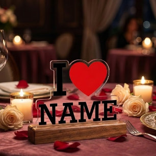 I Heart Name Cutout