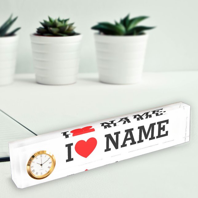 I Heart Name Desk Name Plate (Creator Uploaded)