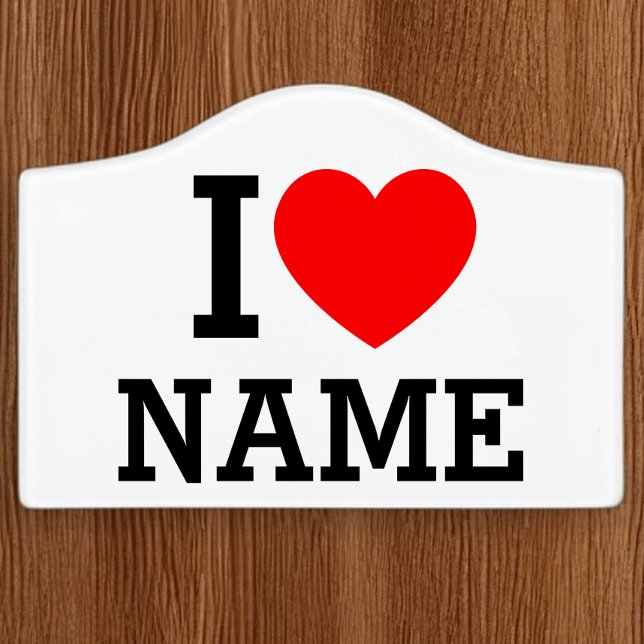 I Heart Name Door Sign (Creator Uploaded)