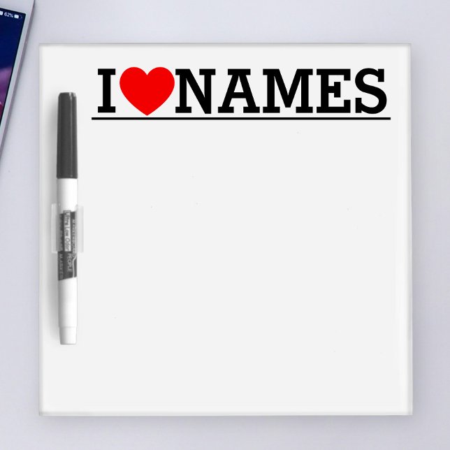 I Heart Name Dry Erase Board (Creator Uploaded)