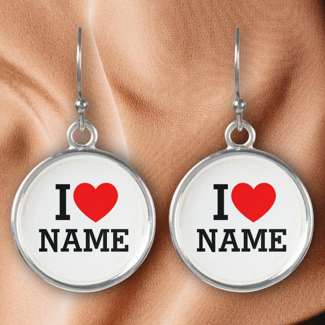 I Heart Name Earrings (Creator Uploaded)